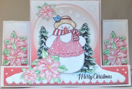 The Blushing Snowman Stepper Card BUNDLE-2 by Hazel Underwood