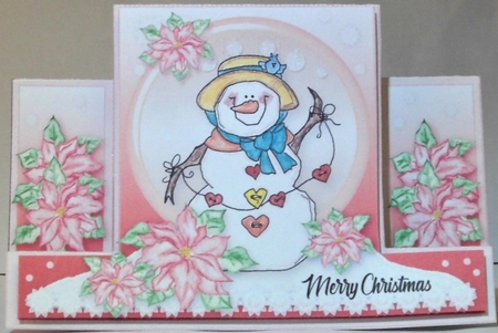 The Blushing Snowman Stepper Card BUNDLE-2 by Hazel Underwood