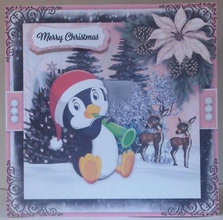 Christmas Penguin Bumper Card Kit by Hazel Underwood