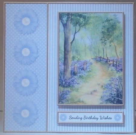 A Walk In Bluebell Woods Birthday Topper by Hazel Underwood
