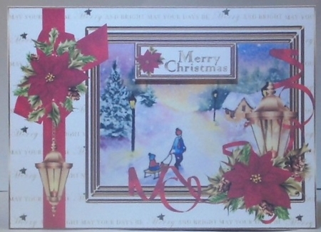 Sleigh ride home decoupage by Hazel Underwood