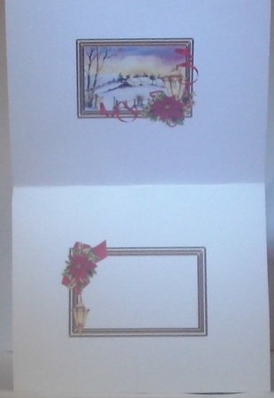 Cottages in the snow insert by Hazel Underwood