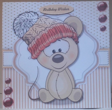 Mouse in a Bobble Hat by Hazel Underwood