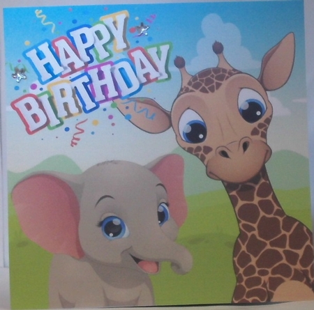 Jungle Animal Party 3 8x8 by Hazel Underwood