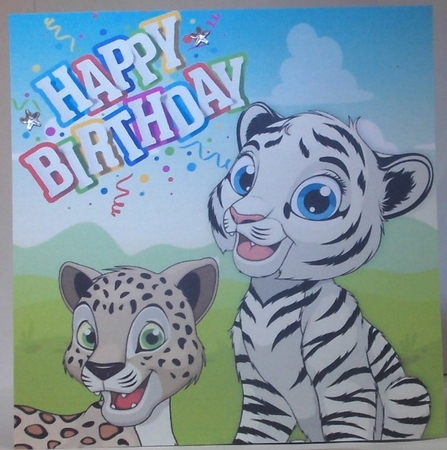 Jungle Animal Party 5 8x8 by Hazel Underwood