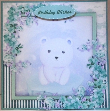 Beautiful Pola Bear with Blossom  by Hazel Underwood