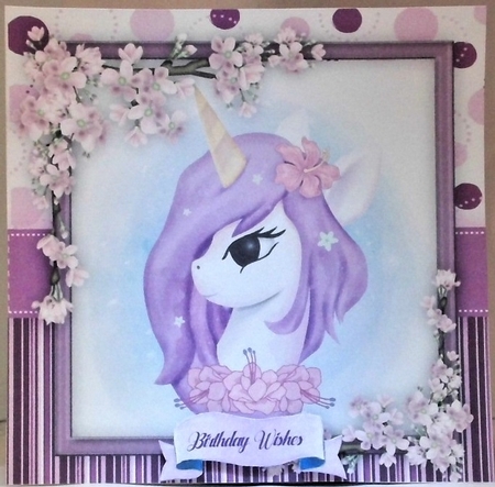 BeautifulUnicorn with Blossom  by Hazel Underwood