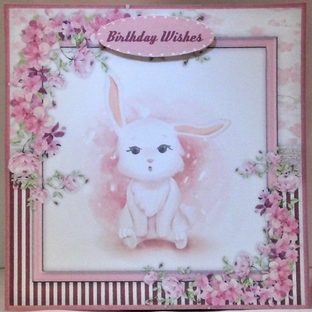 Beautiful Rabbit  with Blossom  by Hazel Underwood