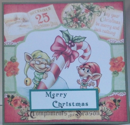 A Giant Candy Cane Quick Card by Hazel Underwood