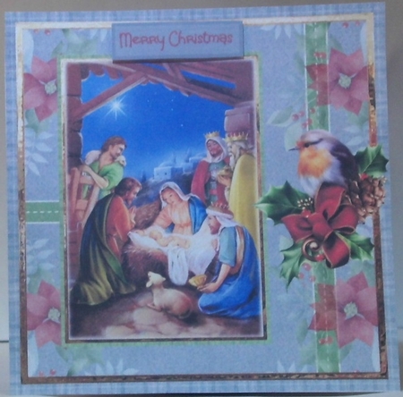 Robin and Nativity by Hazel Underwood