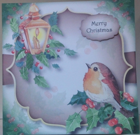 The Robin & The Lamp 8x8 by Hazel Underwood