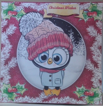 6, Christmas Animals Card fronts +2 Inserts by Hazel Underwood