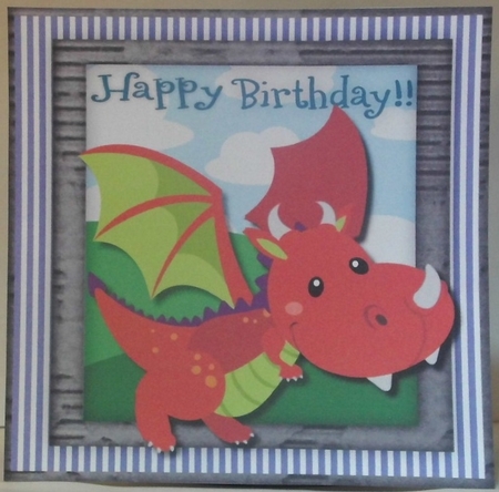 4, Cute Happy Birthday  Dragons  by Hazel Underwood