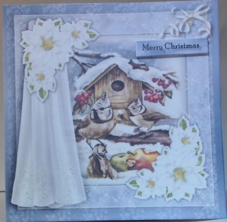 Christmas Window  Snowy Birdhouse 2  by Hazel Underwood