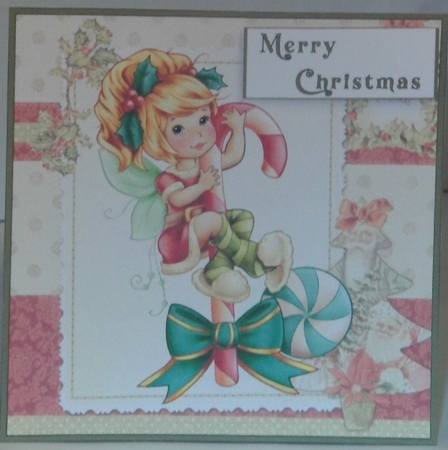 Candy Cane Fairy Quick Card by Hazel Underwood