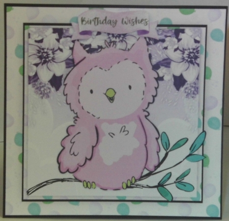 4, Cute Card Fronts , Owl in a Tree  by Hazel Underwood