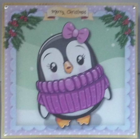 Owl in a Lilac Jumper by Hazel Underwood
