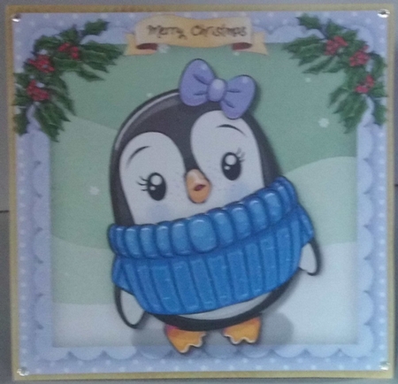 Owl in a Blue Jumper by Hazel Underwood