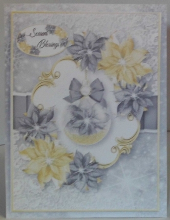 Poinsettia Bauble 12 by Hazel Underwood