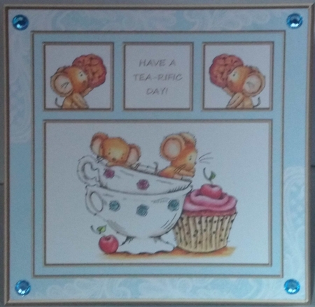Have A Tea-rific Day! (Blue) by Hazel Underwood