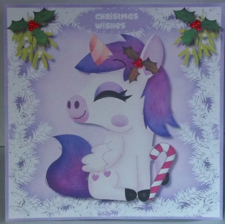 Lulac Christmas Unicorn  by Hazel Underwood