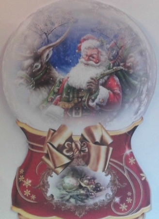4 x Santa Christmas Snowglobes - PNG 300 dpi by Hazel Underwood