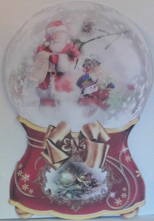 4 x Santa Christmas Snowglobes - PNG 300 dpi by Hazel Underwood