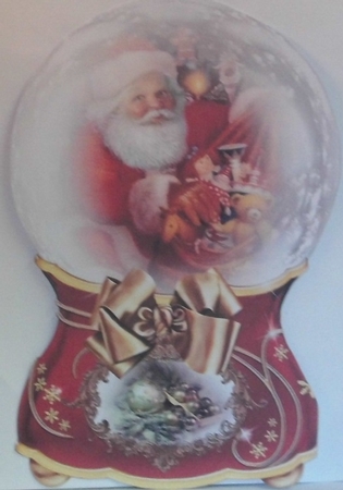 4 x Santa Christmas Snowglobes - PNG 300 dpi by Hazel Underwood
