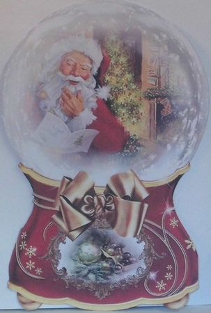 4 x Santa Christmas Snowglobes - PNG 300 dpi by Hazel Underwood