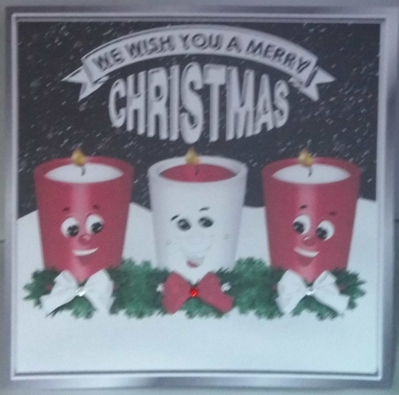  4 Funny face candles with bows and stars card fronts 8x8 mini kit (set one) by Hazel Underwood