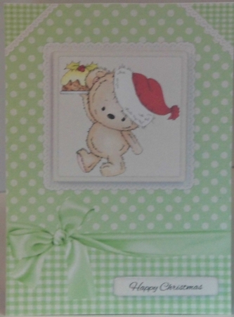 Cute Little Santa Bear Topper (Card Two) by Hazel Underwood