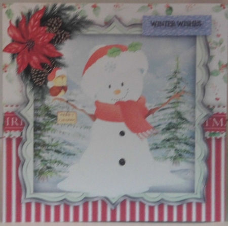 Snowman and Robin by Hazel Underwood