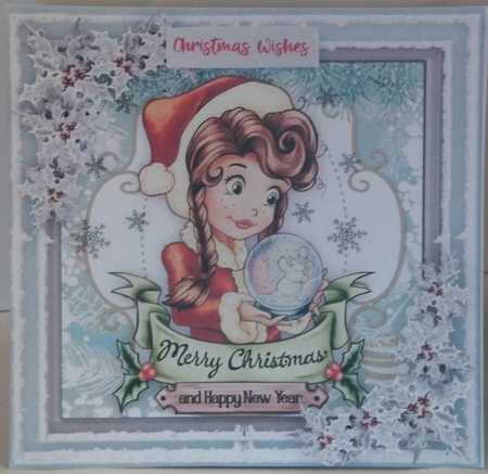 8x8 Mini Kit, Girl with a Snow Globe by Hazel Underwood