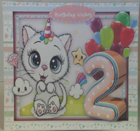 Happy 2nd Birthday , Girl  by Hazel Underwood