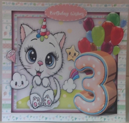 Happy 3rd Birthday , Girl by Hazel Underwood