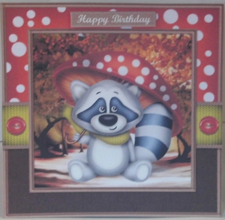 Autumn Raccoon mini kit by Hazel Underwood