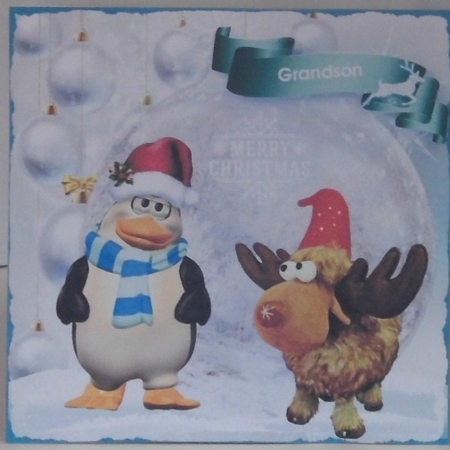 Merry Christmas Grandson 3 by Hazel Underwood