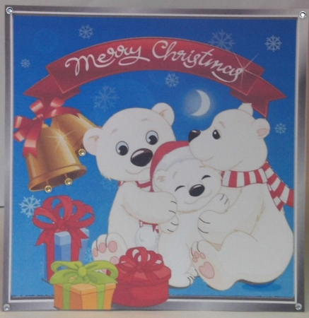 lovely family of  polar bears cuddling 8x8 by Hazel Underwood