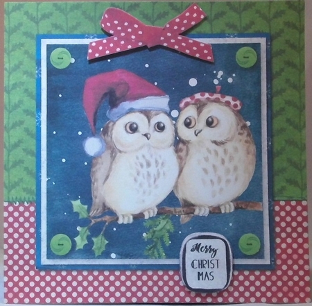Christmas Owls Quick Card by Hazel Underwood