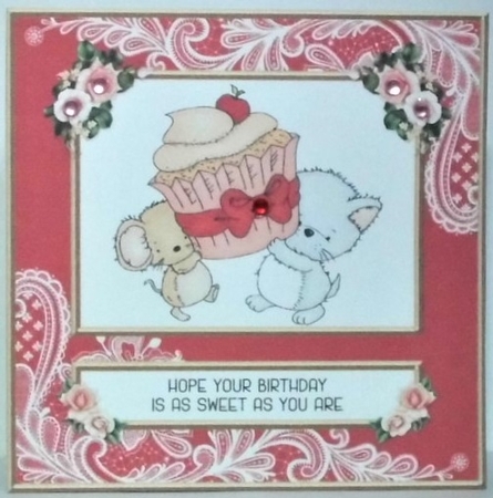 Cute Critters Birthday Topper Plus Insert by Hazel Underwood