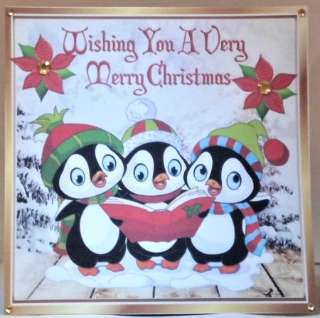 4 lovely christmas Animal card fronts,  2 inserts Mini Kit by Hazel Underwood