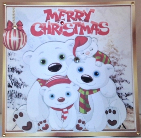 4 lovely christmas Animal card fronts,  2 inserts Mini Kit by Hazel Underwood