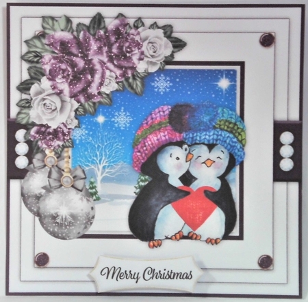 Penguin Christmas1 Mini Card Kit by Hazel Underwood
