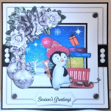 Penguin Christmas Bumper Card Kit by Hazel Underwood