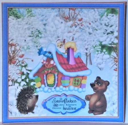Christmas Grandson aprox 7x7inches by Hazel Underwood