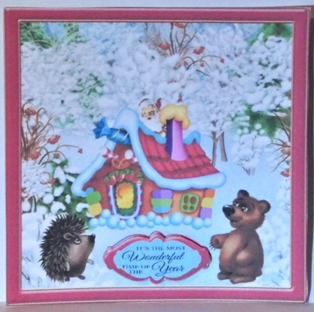 Christmas Granddaughter aprox 7x7inches by Hazel Underwood