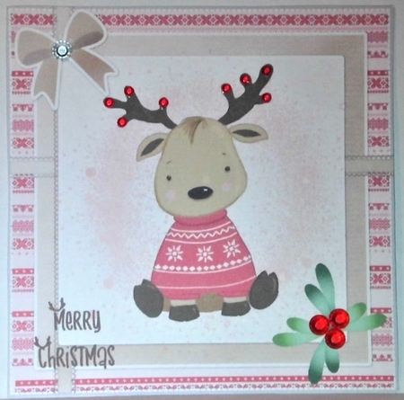 Christmas - Little reindeer in red by Hazel Underwood