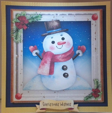 Snowmans Red Scarf by Hazel Underwood