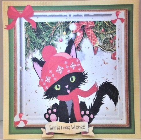 Cute Lucky Black Kitty  by Hazel Underwood