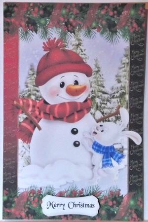 Happy Snowman 1 by Hazel Underwood